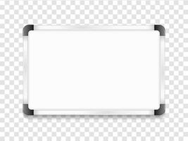 Blank whiteboard with shadow vector