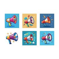 Digital megaphone line art , ideal for designs and creative projects vector
