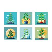 High-quality design of a growing plant for your digital projects vector