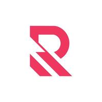 Letter R design idea with modern vector