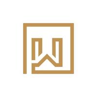 Letter W design idea with modern vector