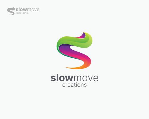 Abstract colorful letter s logo