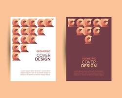 Double side of creative gradient cover design template vector