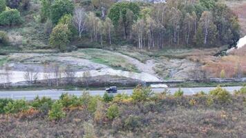 Car Driving Through Forest Path video