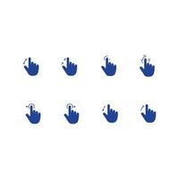 set of touch screen icon vector