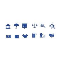 set of goal icon , strategy icons vector