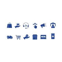 set of online shopping vector