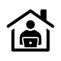 Icon of a call for remote work. vector