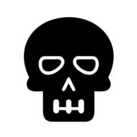 Skull Glyph Icon vector