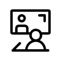 Work from Home Virtual Meeting Icon vector