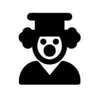 Psychopathic Clown Glyph Icon vector