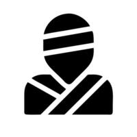 Mummy Glyph Icon vector