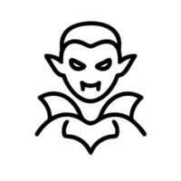 Vampire Outline Icon vector