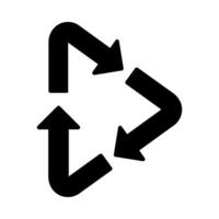 Icon representing recycling and environmental care. vector