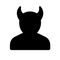 Devil Glyph Icon vector