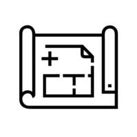 House plan icon for home renovation projects vector