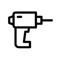 Drill icon for construction and DIY projects vector