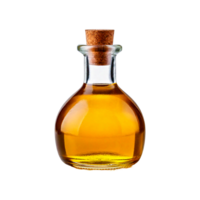 a bottle of oil with a brown cork on it. without handle png