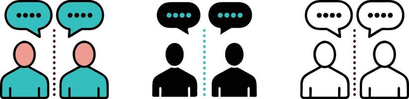 Communication Styles, Diverse Individuals, Conversation Bubbles vector