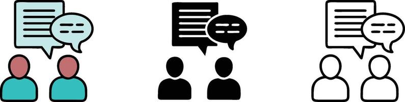 Communication Icons Discussion, Chat, Dialogue vector