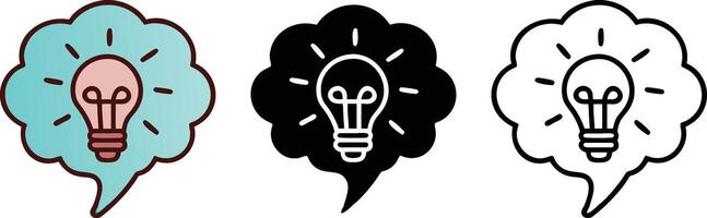 Lightbulb Idea Thought Bubble Icon Illustration Design vector