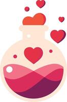 Love Potion in a Round Glass Bottle vector