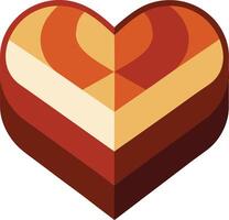 Layered Heart Shape Geometric Pattern Design vector