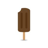 Chocolate ice cream illustration isolated on white background vector