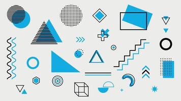 Geometric shapes collection. vector