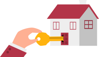 Lock house illustration png