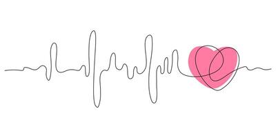 Rozhev heartbeat line icon on white background. Pulse rate monitor. illustration. vector