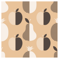 Seamless Apples Pears And Pineapples Repeating Fruit Surface Pattern png