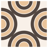Seamless Big Circles Retro Brown And Cream Repeating Surface Pattern png