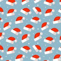 Abstract pattern with Christmas Santa's hat on white background. Beautiful element for your New Year background. Decorative element, poster, cards, print vector
