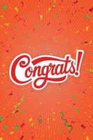 Congratulation Typography illustration for greetings vector