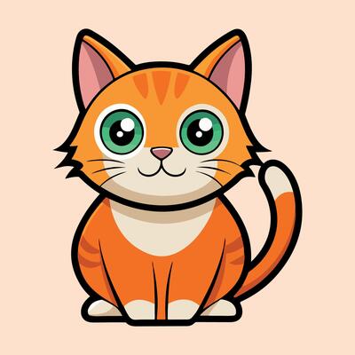 Cute Cat Illustration Clip art Design