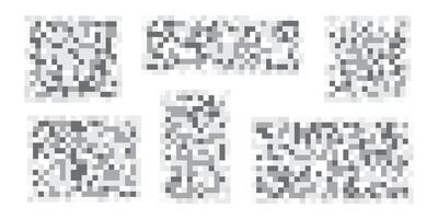 Set of Pixel censored shapes. Prohibited Content. Censorship rectangle isolated on a white background. Blured grey rectangles. illustration vector