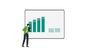 People screen dashboard data statistic analytics animation, Infographic report business video