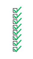 Animation list checklist proggres report with alpha channel. video