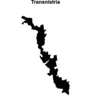 Transnistria district blank outline map vector