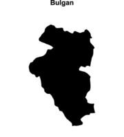 Bulgan province blank outline map vector