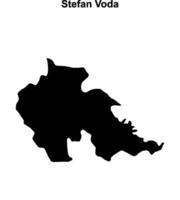 Stefan Voda district blank outline map vector