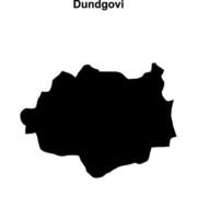 Dundgovi province blank outline map vector