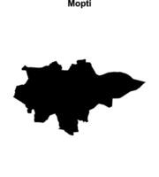 Mopti region blank outline map vector