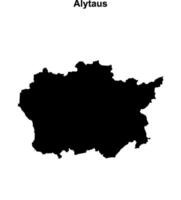 Alytaus county blank outline map vector