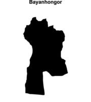 Bayanhongor province blank outline map vector