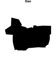 Gao region blank outline map vector