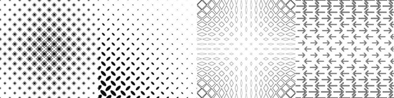 Black and white pattern collection vector