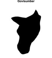 Govisumber province blank outline map vector
