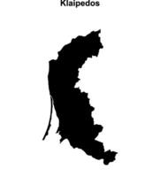 Klaipedos county blank outline map vector